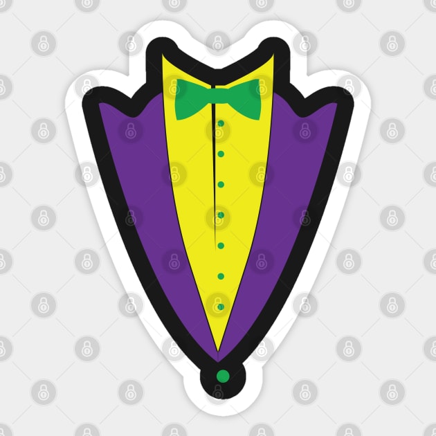 Mardi Gras Fake Faux Tux 2018 Sticker by HopeandHobby